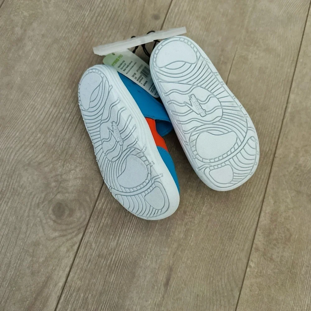 Speedo Toddler Hybrid Pro Kid's Water Swim Shoes- Aqua Blue small 5-6 new